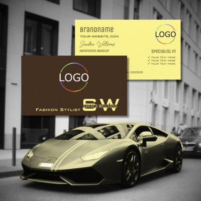 Plain Coffee Brown Cream with Monogram and Logo