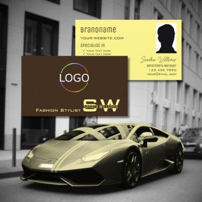 Plain Coffee Brown Cream with Monogram Logo Photo