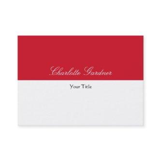 Plain creative stylish unique modern red white