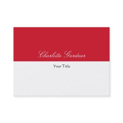 Plain creative stylish unique modern red white