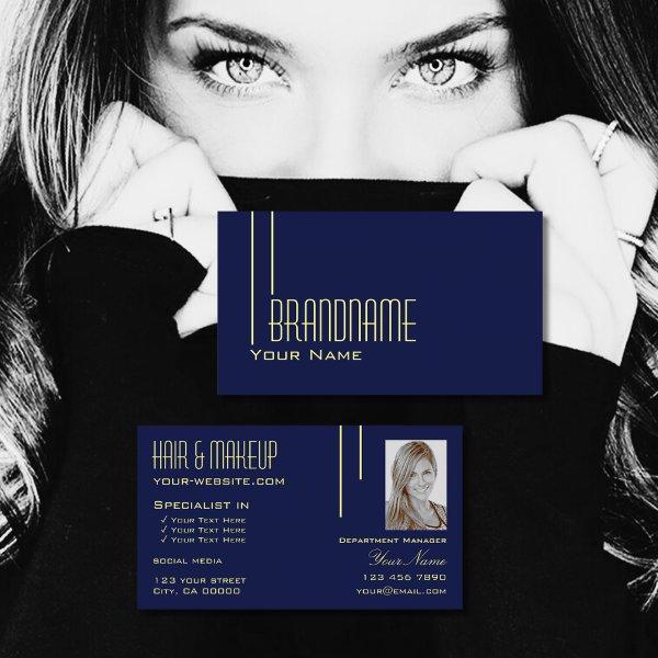 Plain Dark Indigo Blue with Photo Professional