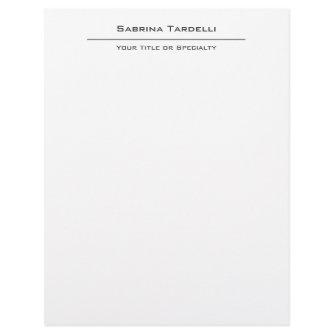 Plain Elegant Attractive Minimalist Letterhead