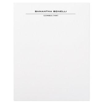 Plain Elegant Attractive Minimalist Letterhead
