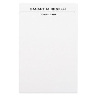 Plain Elegant Attractive Minimalist Stationery