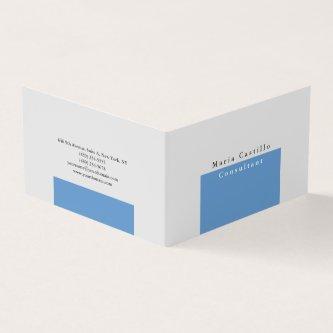 Plain Elegant Blue Grey Minimalist Design