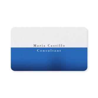 Plain Elegant Blue White Minimalist Premium Pearl