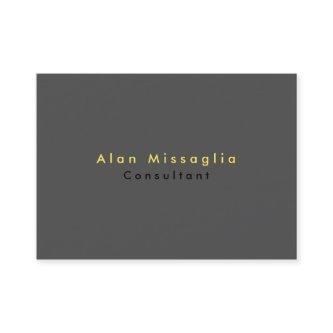 Plain Elegant Gray Yellow Minimalist