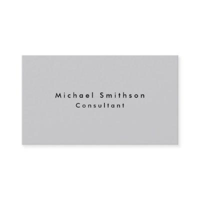 Plain Elegant Modern Light Grey Professional