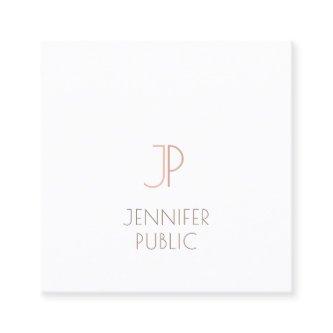 Plain Elegant Modern Monogram Trendy Design Luxury Square
