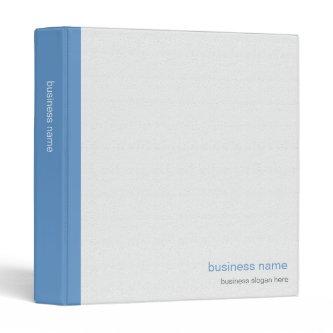 Plain Elegant Modern Simple Blue Stripe on White Binder