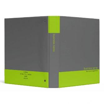 Plain Elegant Modern Simple Green / Grey Stripe Binder