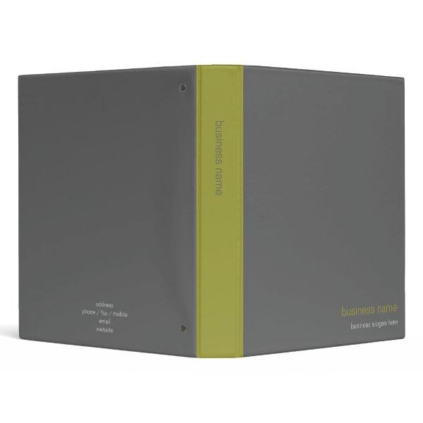 Plain Elegant Modern Simple Olive Green Stripe 3 Ring Binder