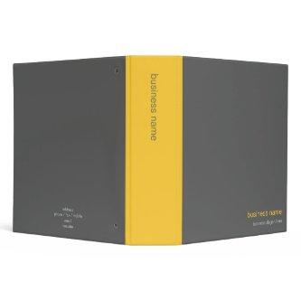 Plain Elegant Modern Simple Yellow Stripe 2" Binder
