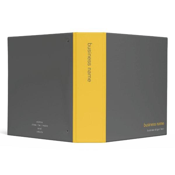 Plain Elegant Modern Simple Yellow Stripe 2" Binder