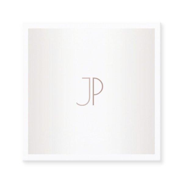 Plain Elegant Modern Trendy Design Monogram Silver Square