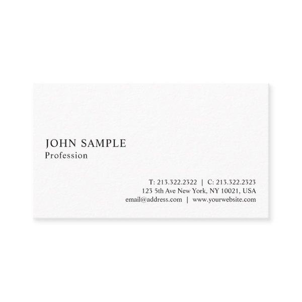 Plain Elegant Modern White Simple Professional