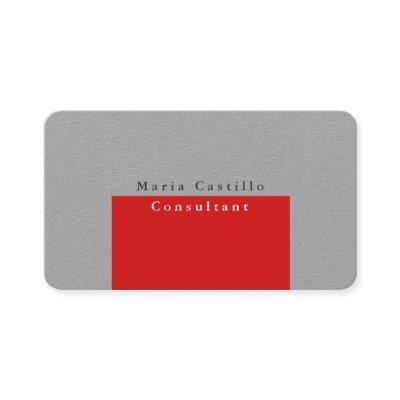 Plain Elegant Red Grey Modern Minimalist Design