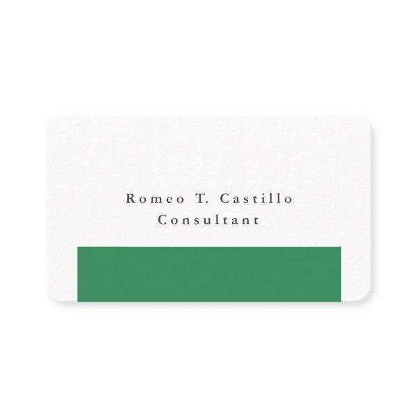 Plain Elegant Sea Green White Minimalist Design