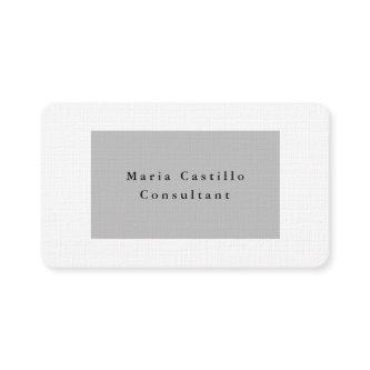 Plain Elegant Silver Grey White Minimalist Design