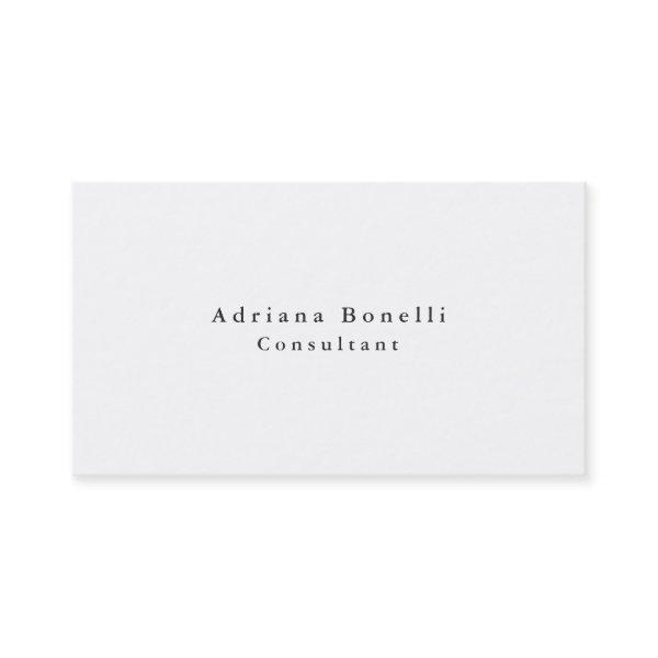 Plain Elegant Simple White Professional Modern