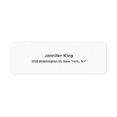 Plain Elegant Unique Black & White Label