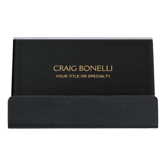 Plain Gold Black Colors Modern Minimalist Desk Holder