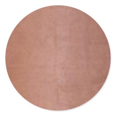 Plain Golden Copper Brown Classic Round Sticker