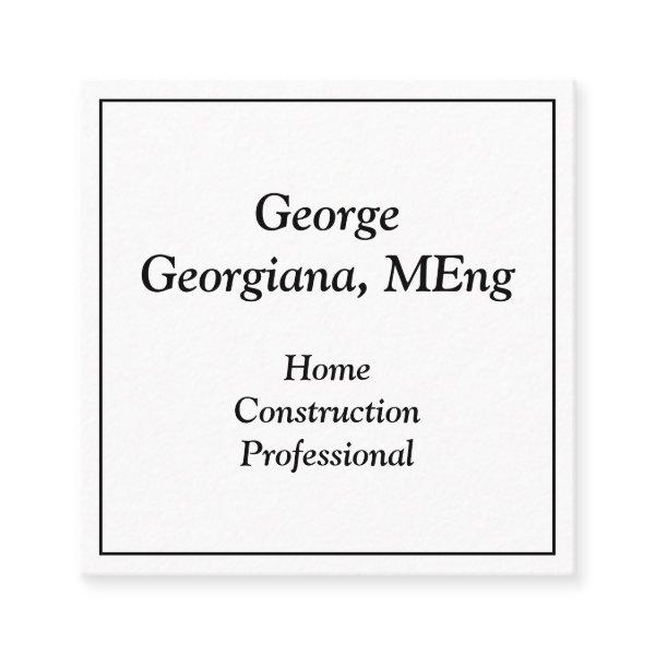 Plain Home Construction Professional Profile Card