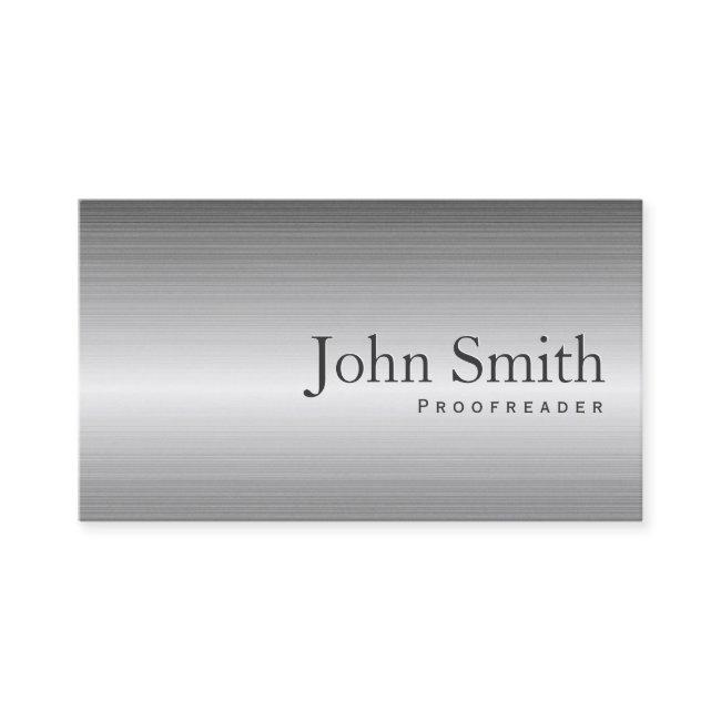 Plain Metal Proofreading