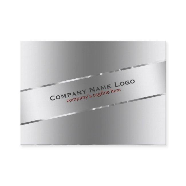 Plain Metallic Silver Design Stainless Steel Look