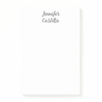 Plain Minimalist Classical Calligraphy Name Post-it Notes