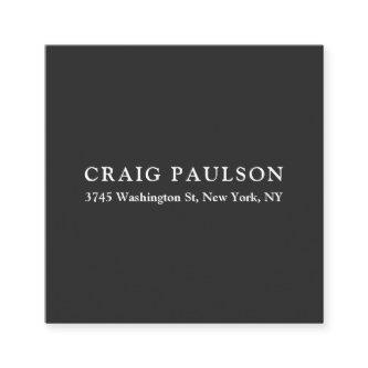 Plain Minimalist Elegant Classical Dark Grey Enclosure Card