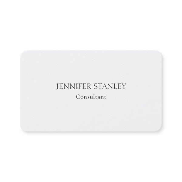 Plain Minimalist White Professional Elegant