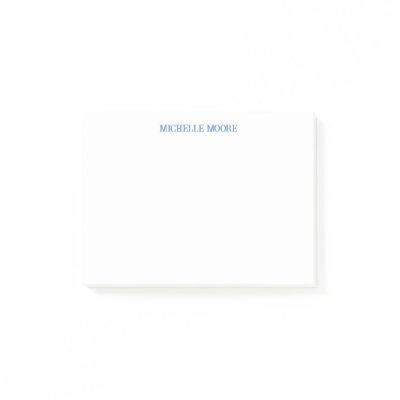 Plain Modern Minimalist Name Post-it Notes