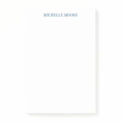 Plain Modern Minimalist Name Post-it Notes