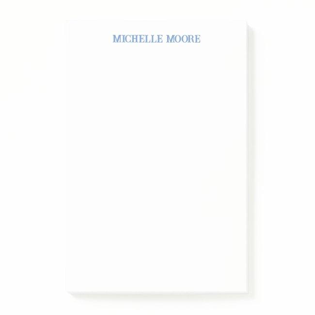 Plain Modern Minimalist Name Post-it Notes