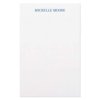 Plain Modern Minimalist Name Stationery