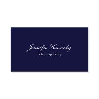 Plain Navy Blue Simple Classical Handwriting