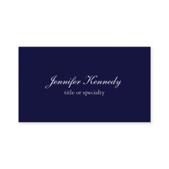 Plain Navy Blue Simple Classical Handwriting