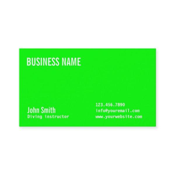 Plain Neon Green Diving