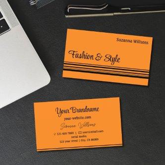 Plain Orange Black Stripes Professional Stylish