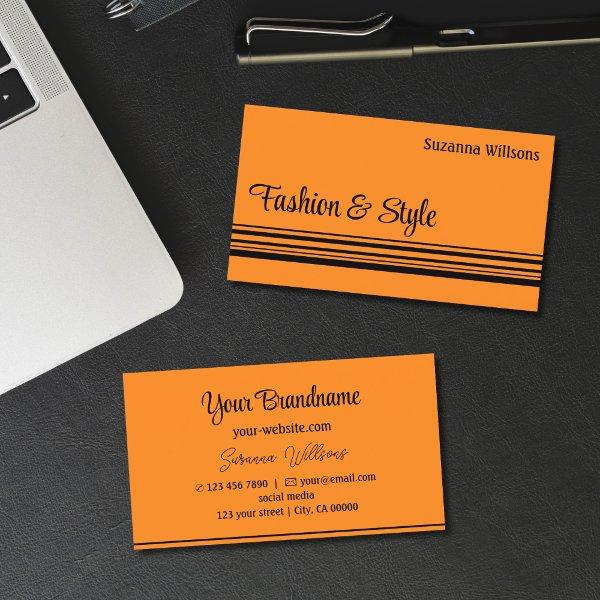 Plain Orange Black Stripes Professional Stylish