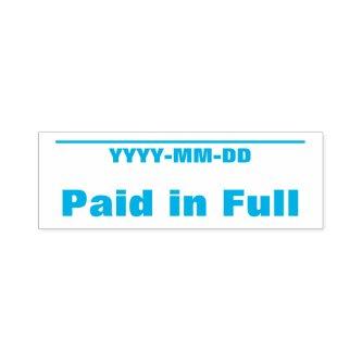 Plain "Paid in Full" Rubber Stamp