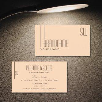 Plain Pastel Peach with Chic Monogram Professional