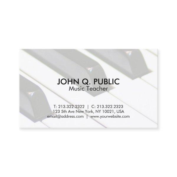 Plain Piano Music Teacher Professional Simple