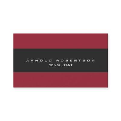 Plain Red Dark Grey Professional