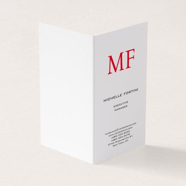 Plain Red Monogram Cute Minimalist Plain
