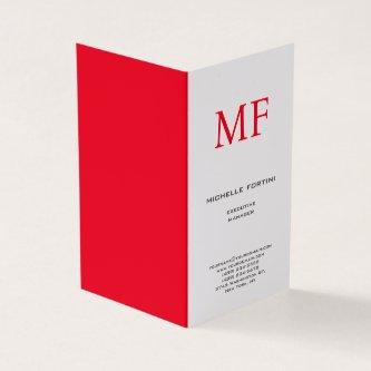 Plain Red Monogram Cute Minimalist Plain