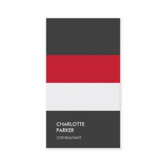 Plain Red White Gray Trendy Minimalist Modern