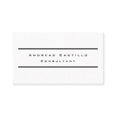 Plain Simple Black White Minimalist Professional
